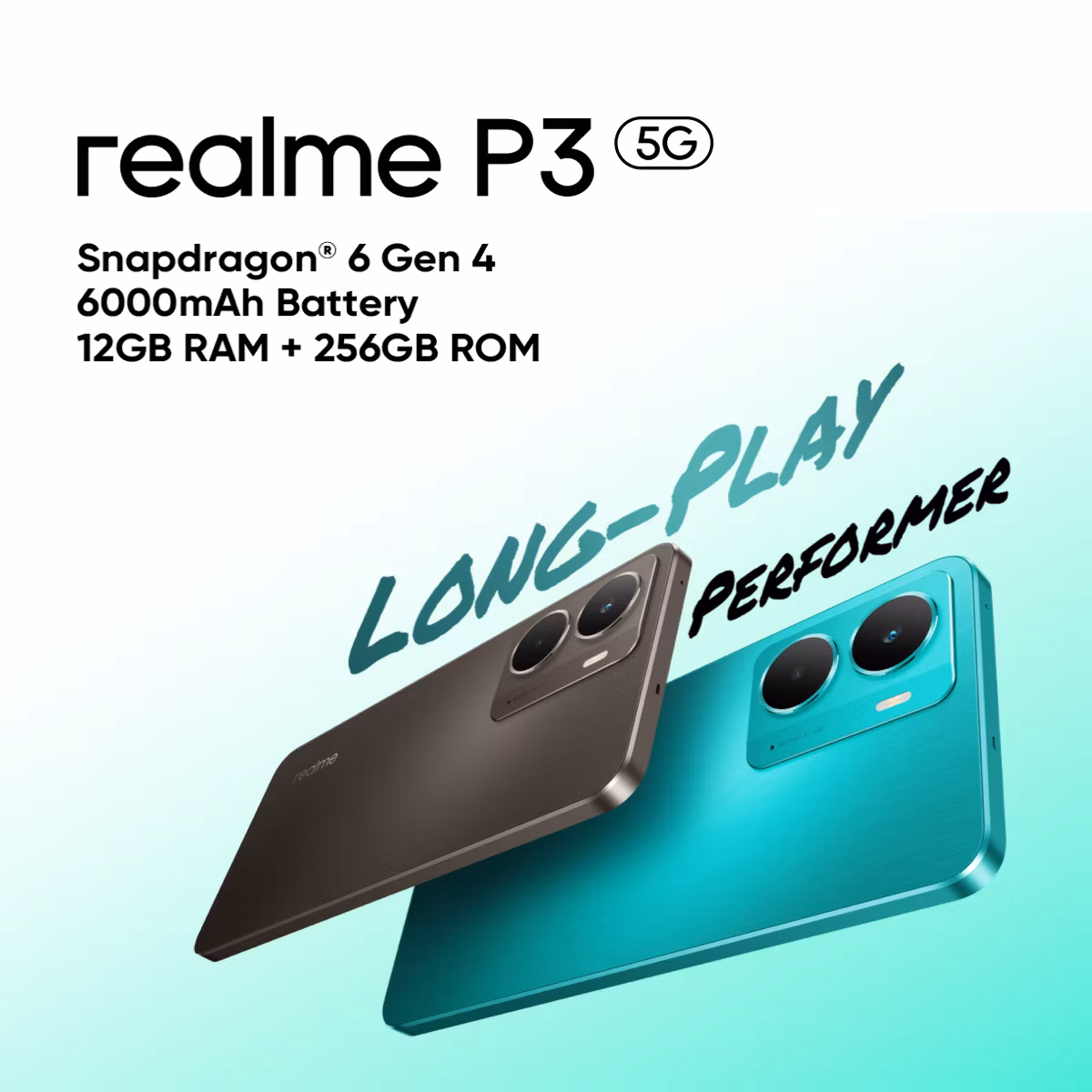 Realme P3 5G Ram 12gb+14gb 256gb nfc new garansi resmi